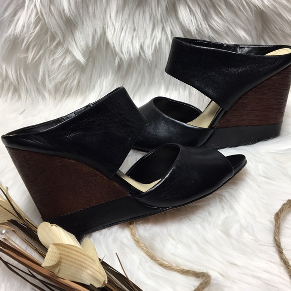 SOLD Vince Camuto Slip On Mule Open Toe Wedge Heel - Picture 5 of 8